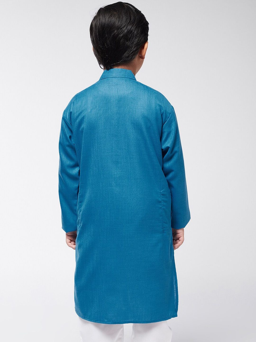SOJANYA Boys Blue Solid Kurta