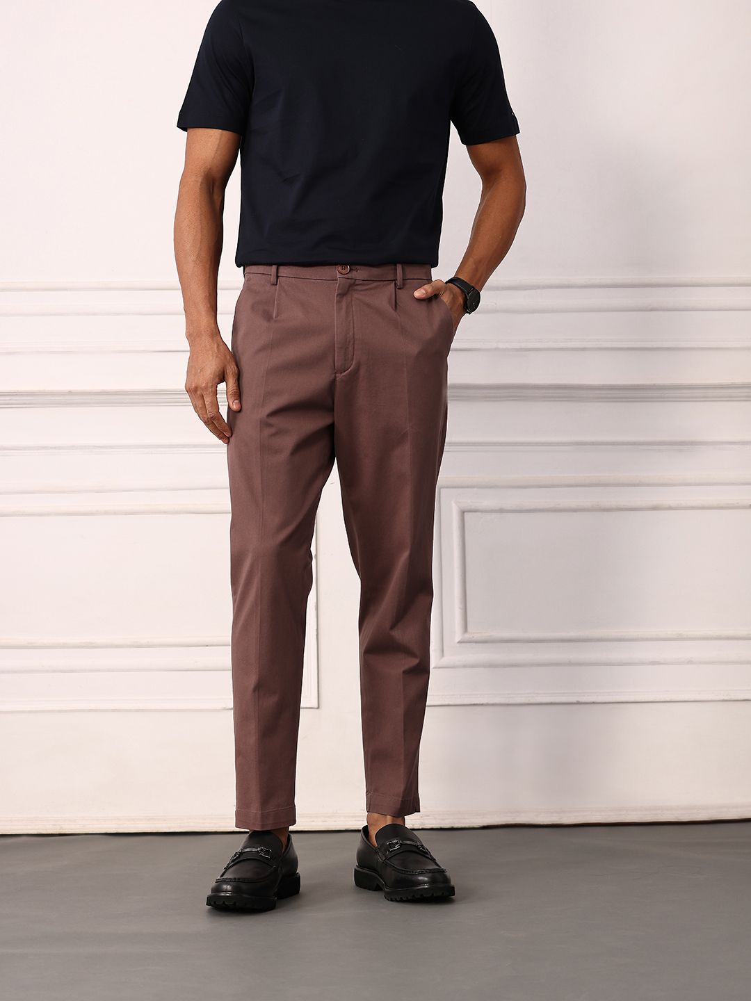 Mr Bowerbird Men Industry Mid-Rise Liberal Fit Chinos