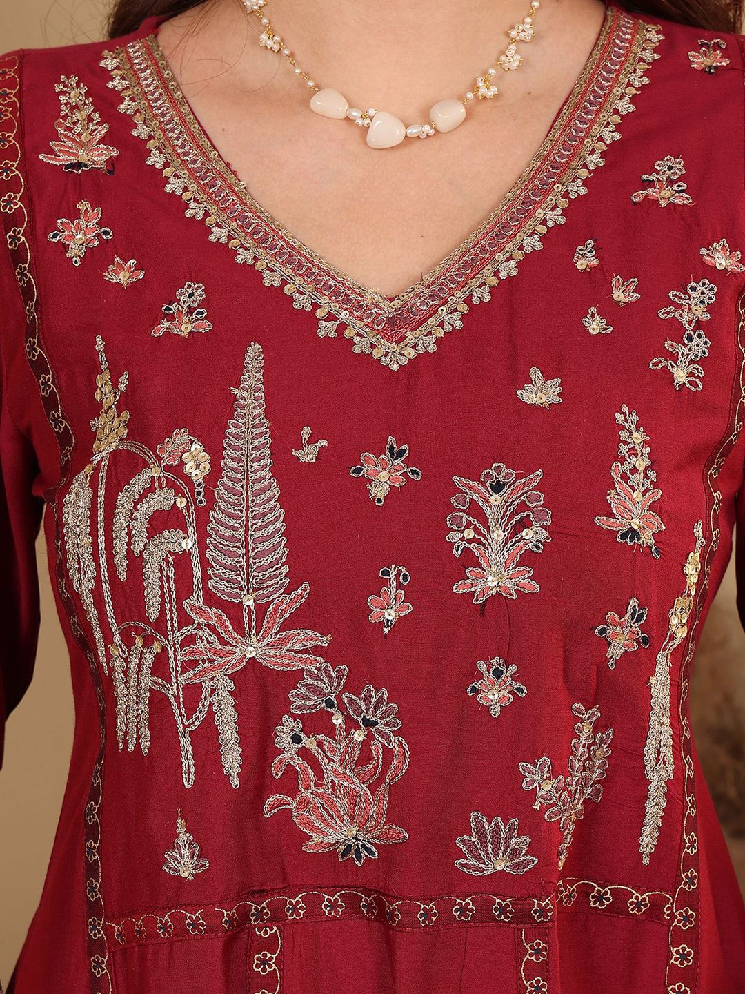 W Women Ethnic Motifs Fit & Flare Maxi Dress