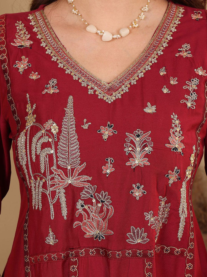 W Women Ethnic Motifs Fit & Flare Maxi Dress