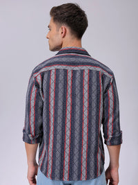 The Indian Garage Co Men Relaxed Fit Checked Dobby Textured Resortwear Shirt