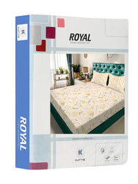 KLOTTHE Bunga Kuning 300 TC Cadar King dengan 2 Sarung Bantal