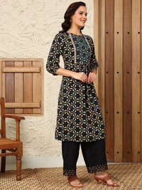 W Women Embroidered Sequinned Kurta