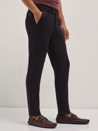 THE BEAR HOUSE Men Solid Slim Fit Formal Trouser