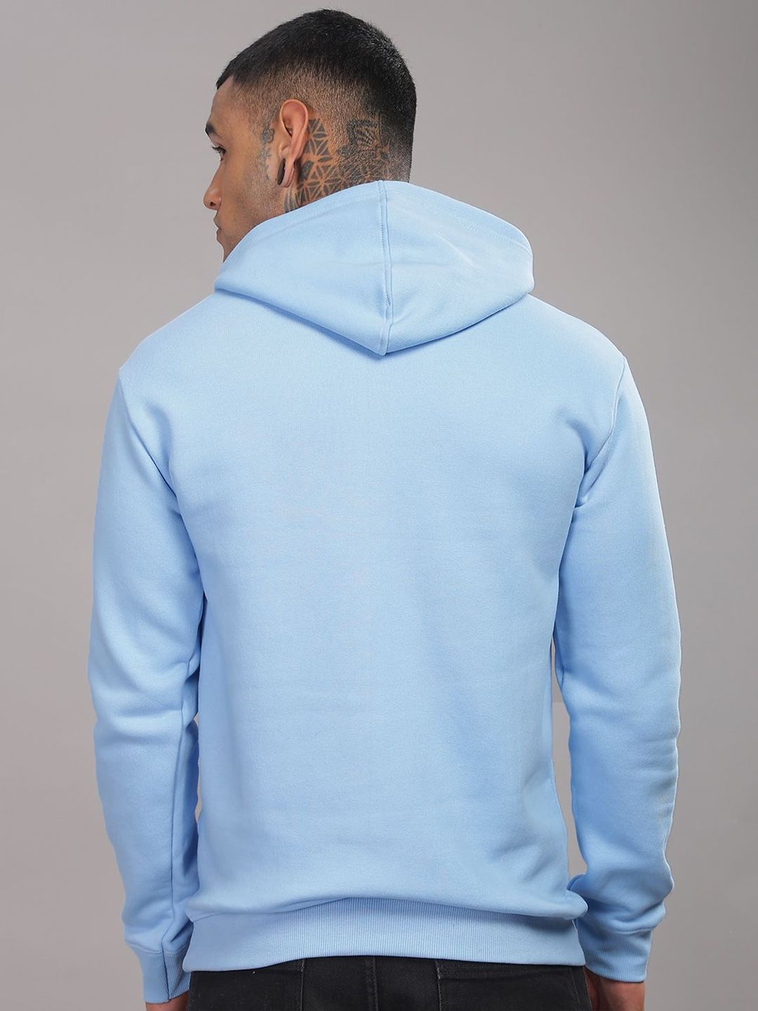 ADRO Men Graphic Printed Hood Cotton Pullover Sweatshirt
