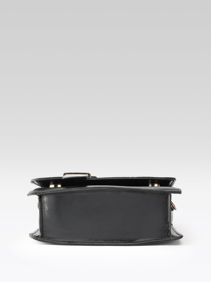 DressBerry Textured Structured Satchel with Belt Detail