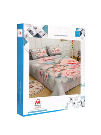 Myntra Elegant Homes Multicolor Floral 300TC King Double Bedsheet & 2 Sarung Bantal