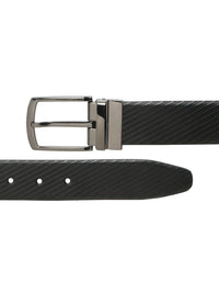 Teakwood Leathers Men Textured Leather Reversible Formal Belt