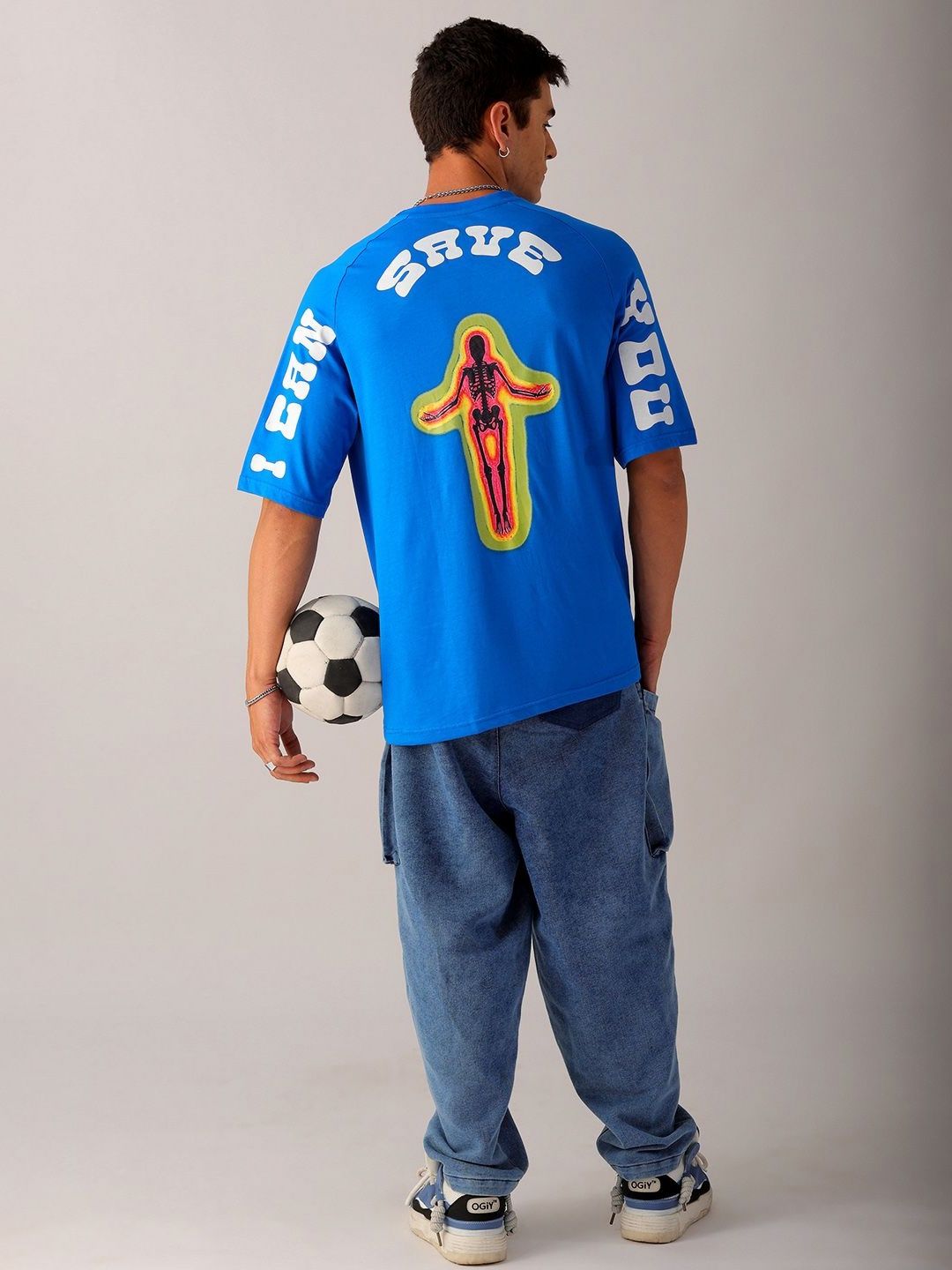 The Indian Garage Co Men Pure Cotton Printed Applique T-shirt