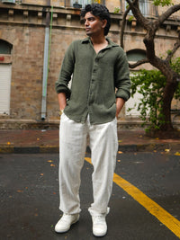 Powerlook Men Cotton Loose Fit Baggy Cargos Trousers