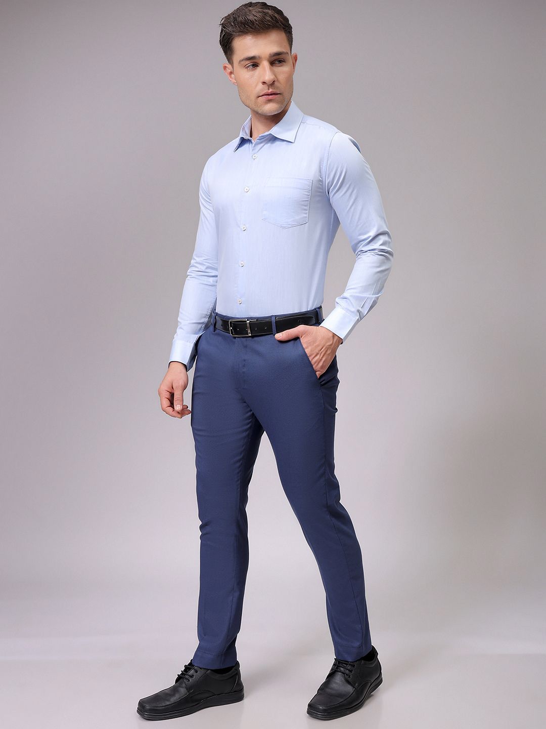 The Indian Garage Co. X Luxe Men Slim Fit Opaque Formal Shirt
