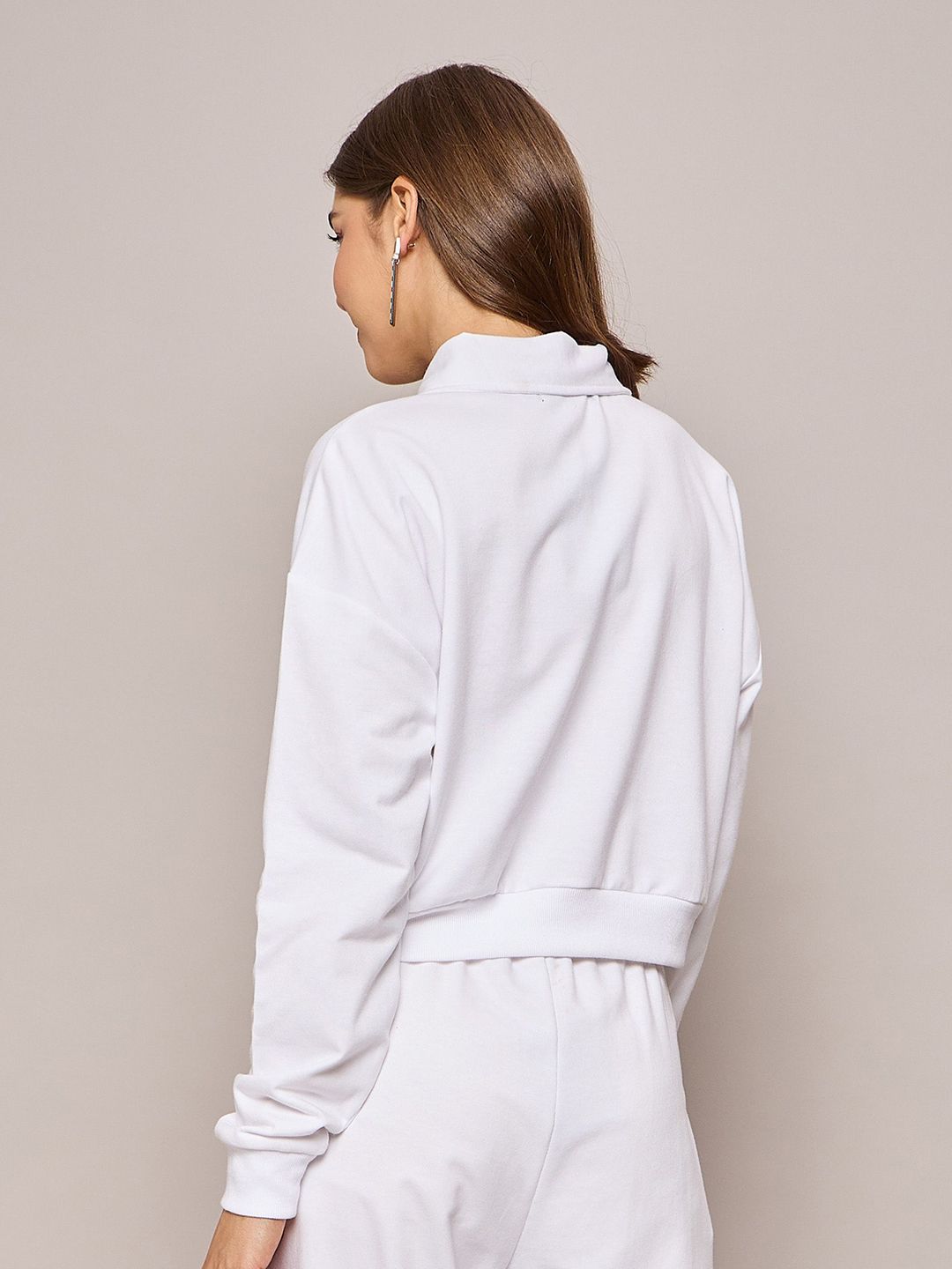 SASSAFRAS BASICS Women Oversized Zipper Sweatshirt