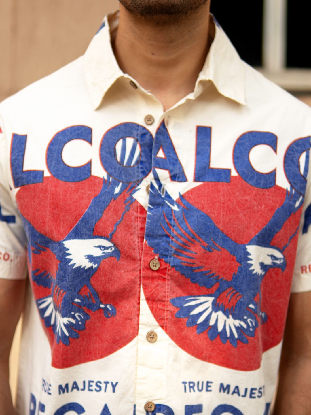 Powerlook Men Falcon Washed Printed Pure Cotton Shirt