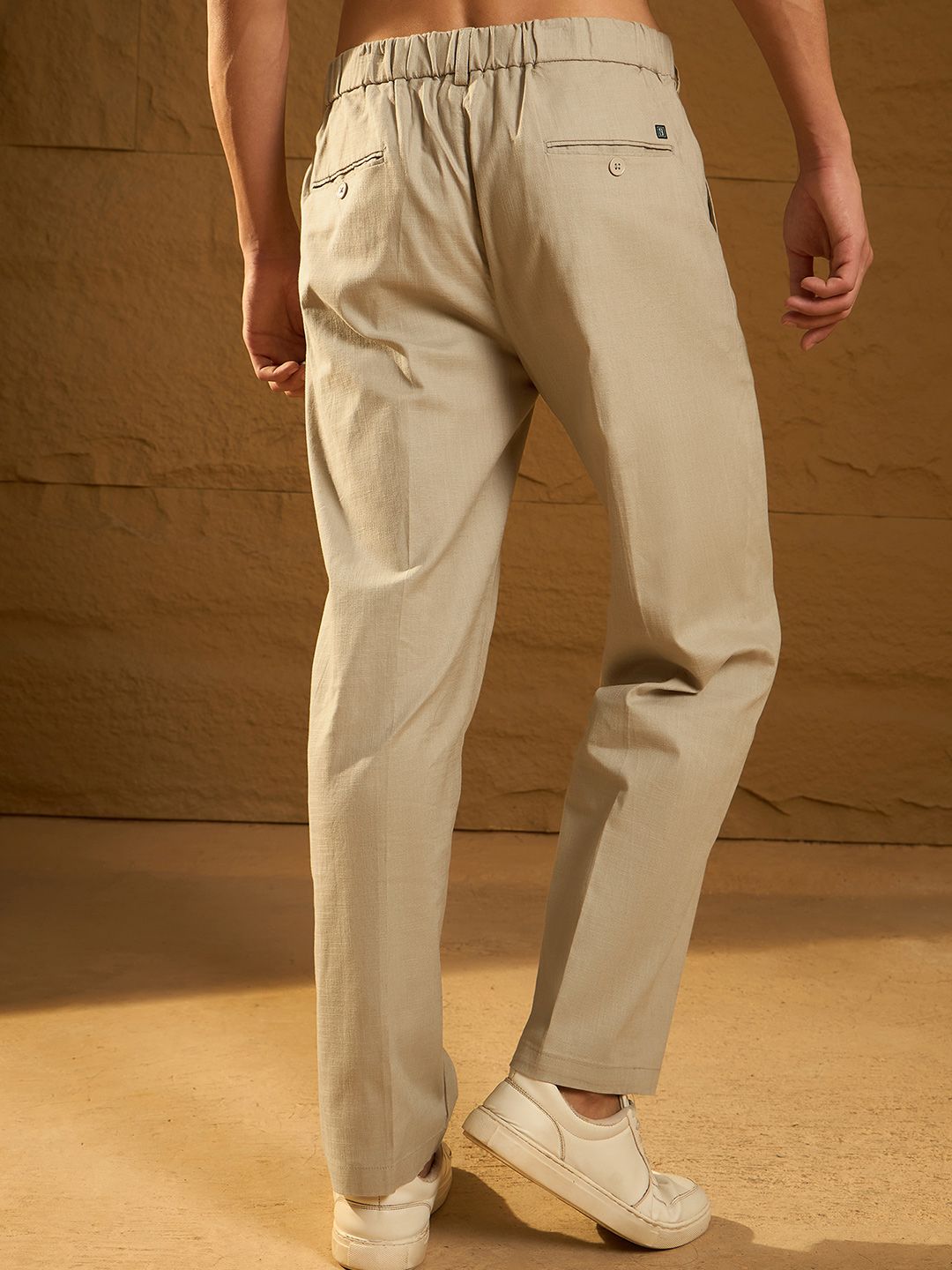 DENNISON Textured Double Pleated Korean Baggy Fit Trouser