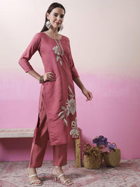 KALINI Women Embroidered A-Line Kurta Set