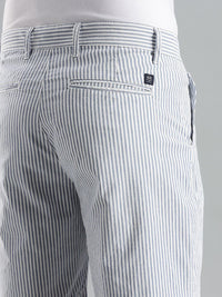 Thomas Scott Men Striped Mid-Rise Cotton Regular Shorts