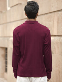 Powerlook Men Polo Collar Pure Cotton Zipper T-shirt