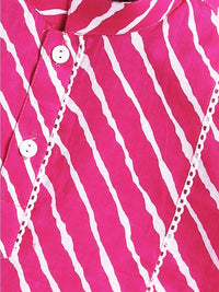 VASTRAMAY Boys Leheriya Printed Gotta Patti Pure Cotton Straight Kurta With Pyjamas