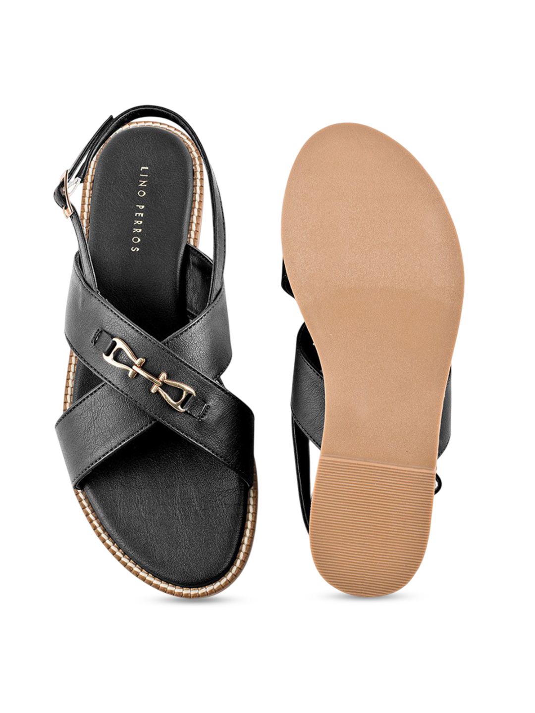 Lino Perros Women Open Toe Flats with Buckles