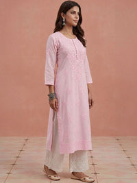 Rumah Wanita Chikankari Sulam Kurta Chikankari