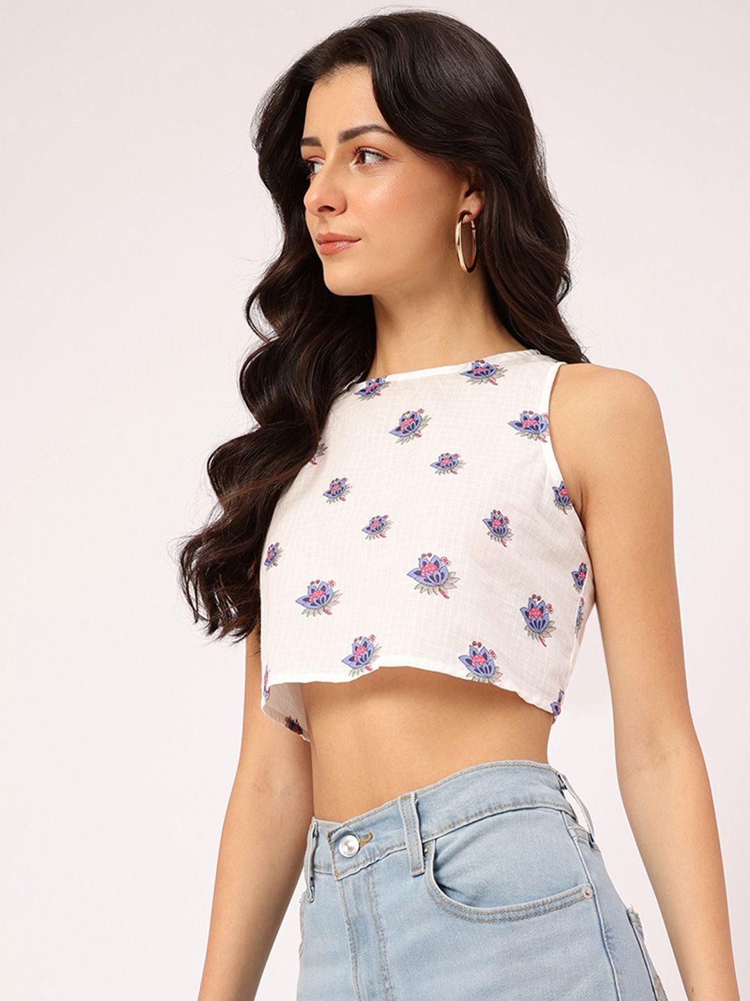 DressBerry Sunkissed Floral Print Crop Top