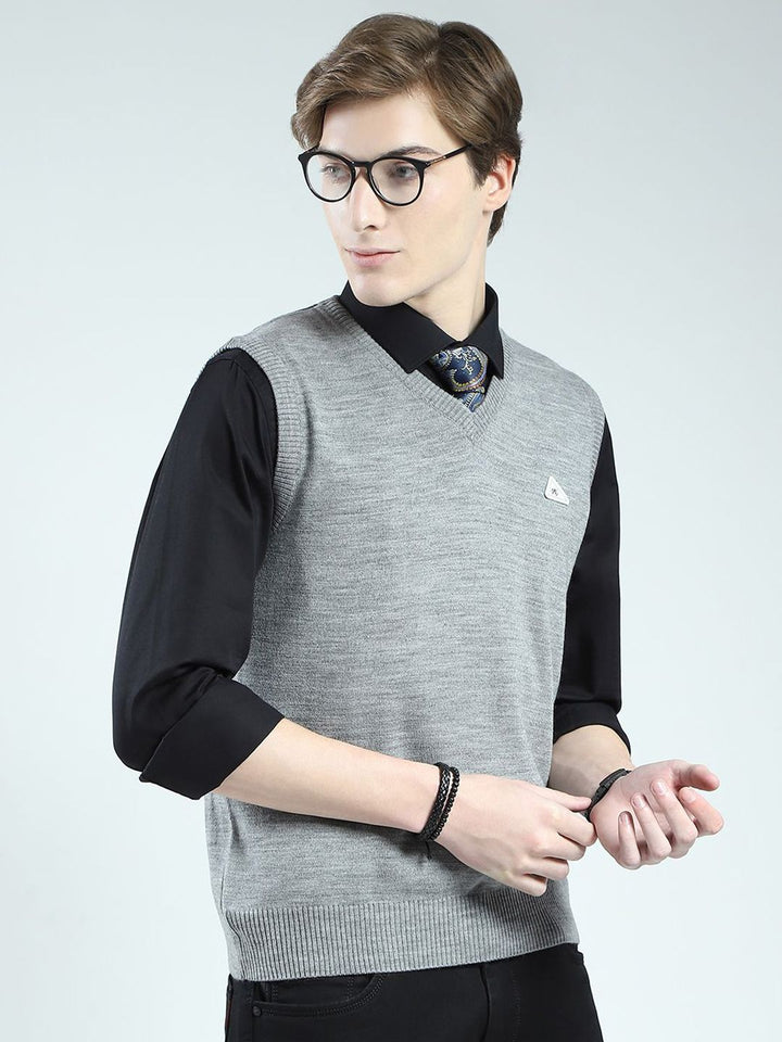Monte Carlo Men V-Neck Woollen Sweater Vest