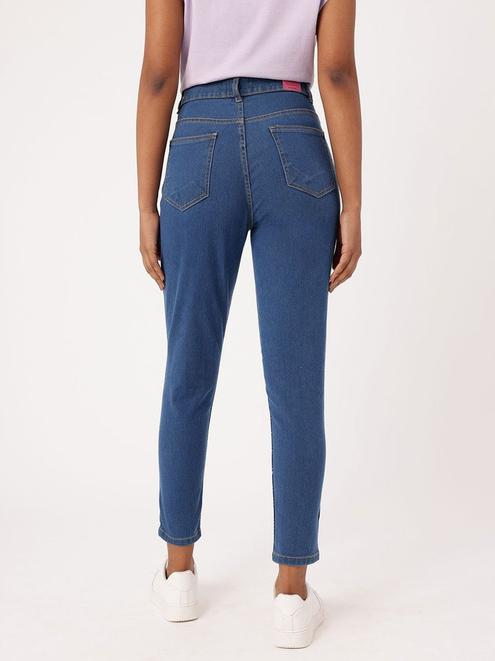 DressBerry Women Classic Touch Mom Fit Ethnic Printed Jeans