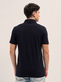 THE BEAR HOUSE Solid Polo Collar Pure Cotton T-shirt