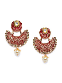 Anting-anting Drop Kontemporari Anouk Saduran Emas