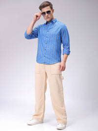 The Indian Garage Co Men Slim Fit Multi Stripes Opaque Striped Casual Shirt