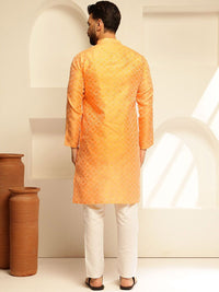 SOJANYA Woven Design Mandarin Collar Straight Kurta