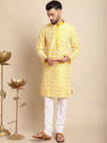 Anouk Floral Embroidered Silk Cotton Kurta With Churidar