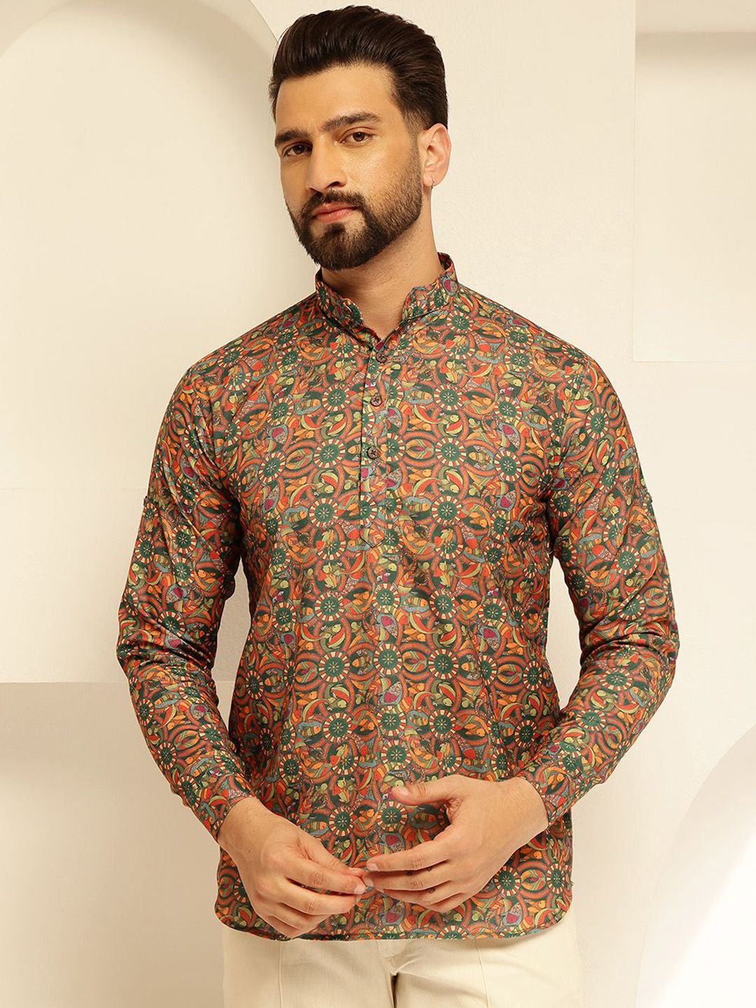 SOJANYA Quirky Printed Cotton Straight Kurta