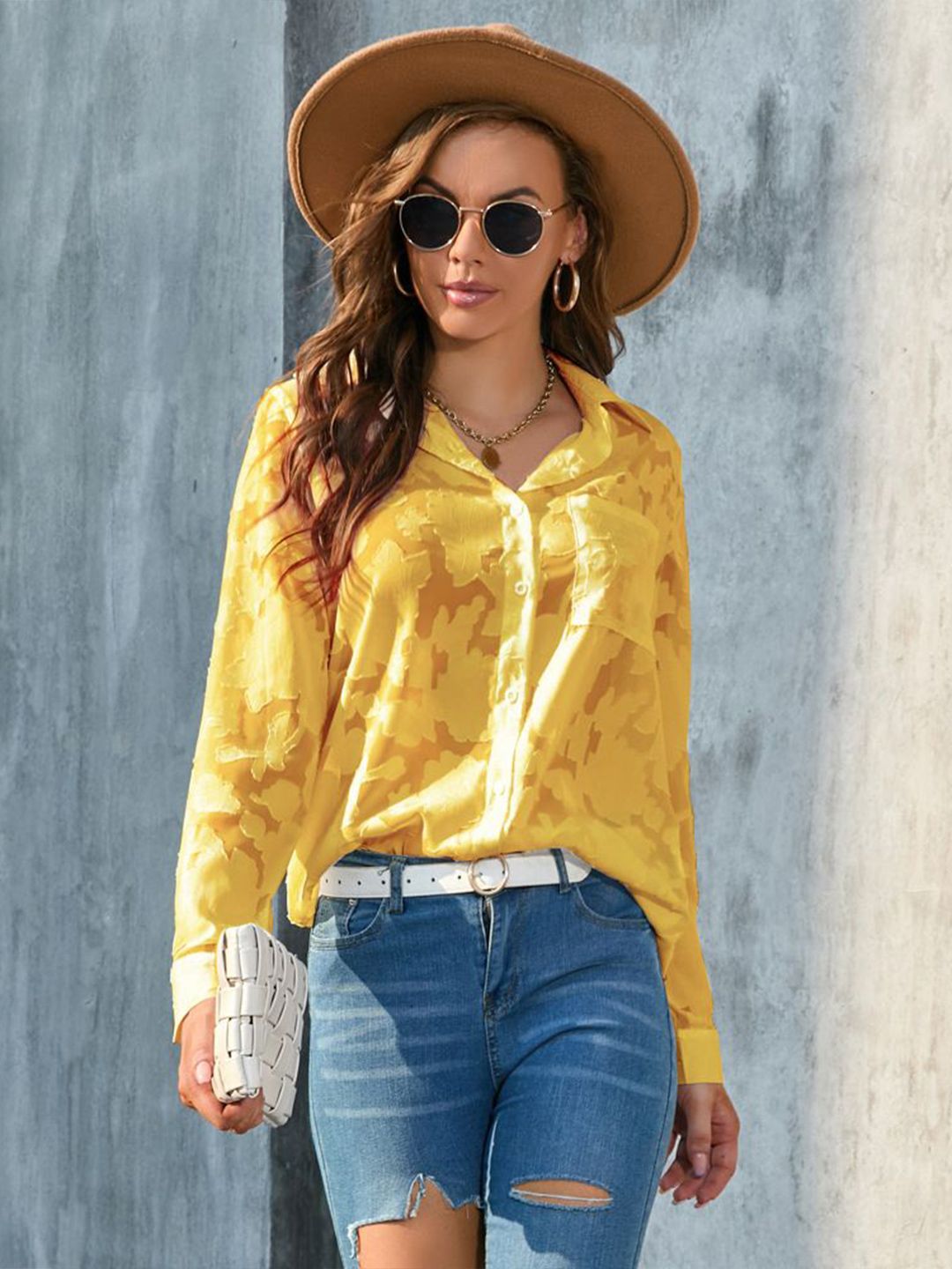 all about you Women Sheer Casual Shirt