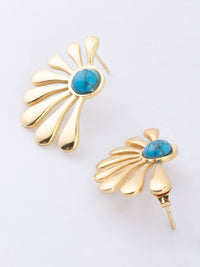 VOGUE PANASH Stainless Steel 18K Gold-Plated Contemporary Studs