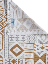 KLOTTHE Mustard Geometric Super King Bedsheet with 2 Pillow Covers