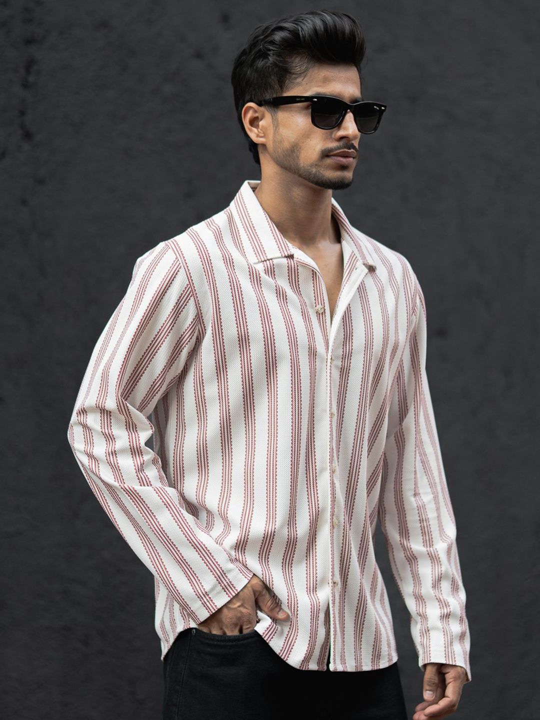 Powerlook Men Multi Stripes Opaque Striped Casual Shirt
