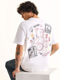 THE BEAR HOUSE Men Printed Drop-Shoulder Sleeves T-shirt