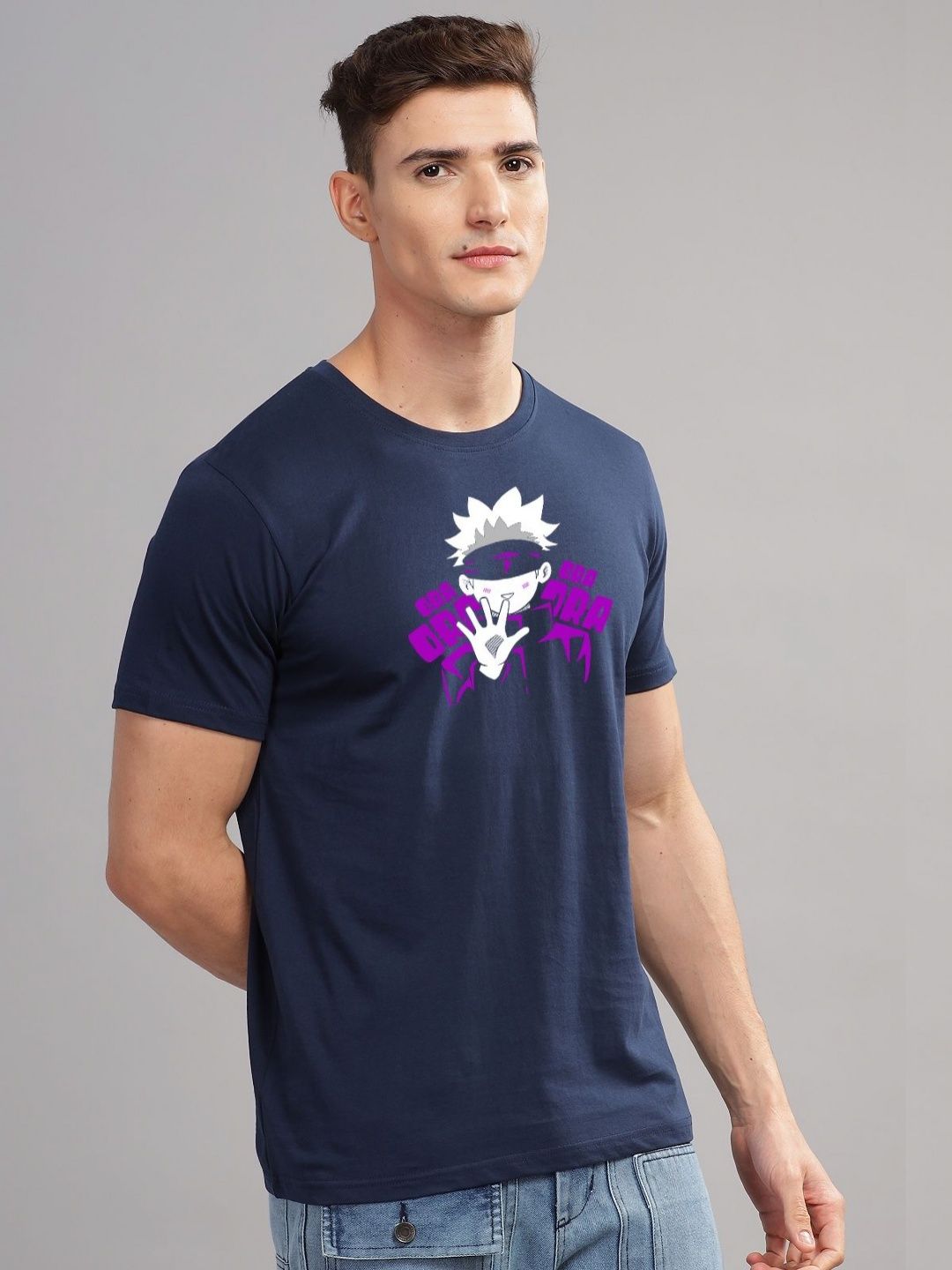 ADRO Men Printed Applique T-shirt