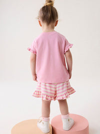 YK Girls Printed T-shirt With Shorts