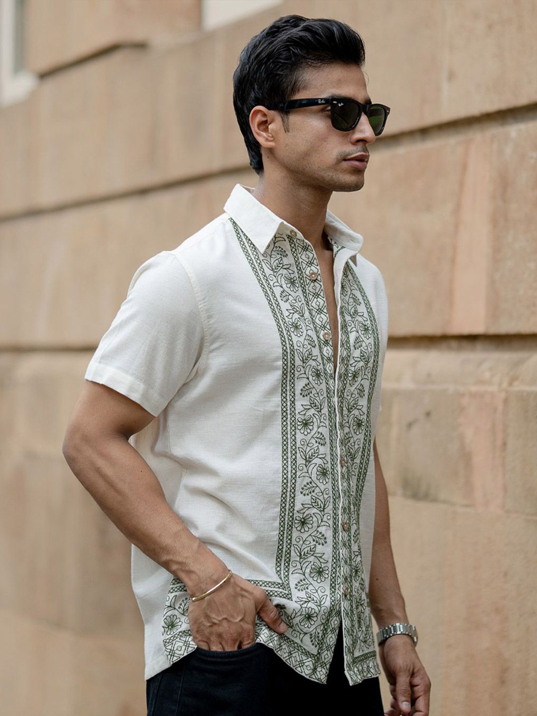 Powerlook Men Ethnic Motifs Printed Spread Collar Casual Shirt