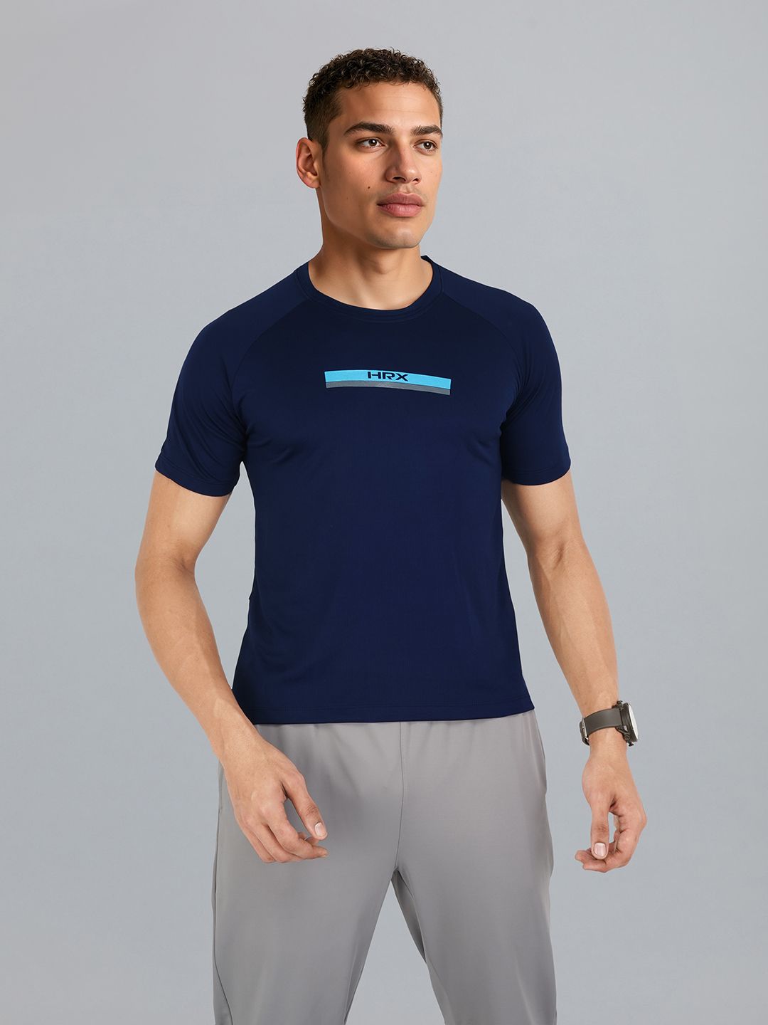 HRX by Hrithik Roshan Brand Logo Printed Rapid-Dry Running T-shirt