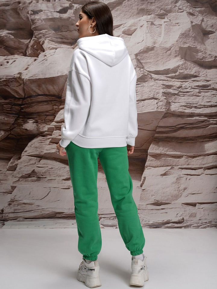 Tokyo Talkies Oversized Printed Hooded Sweatshirt & Joggers