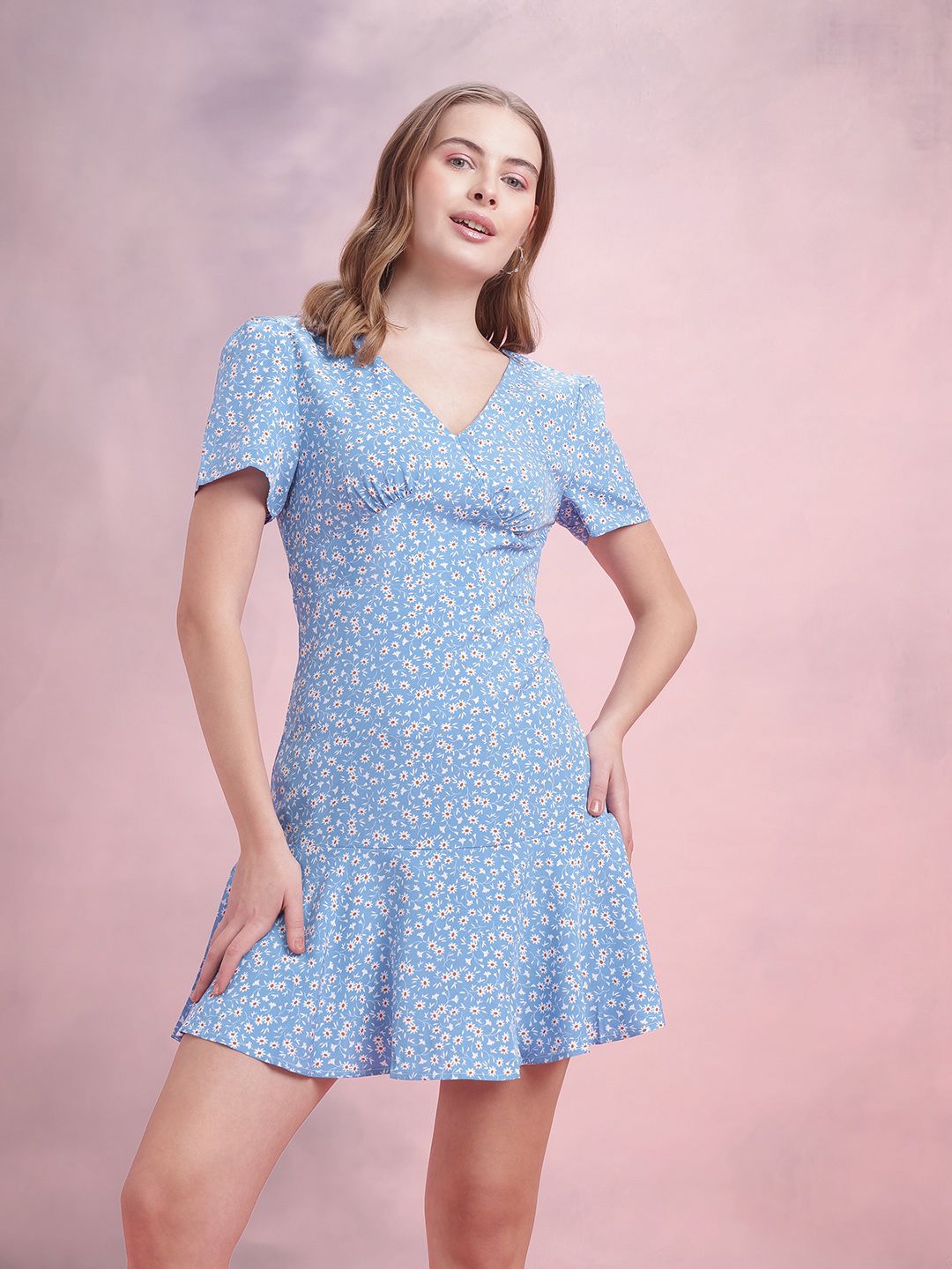DressBerry Floral Print A-Line Dress