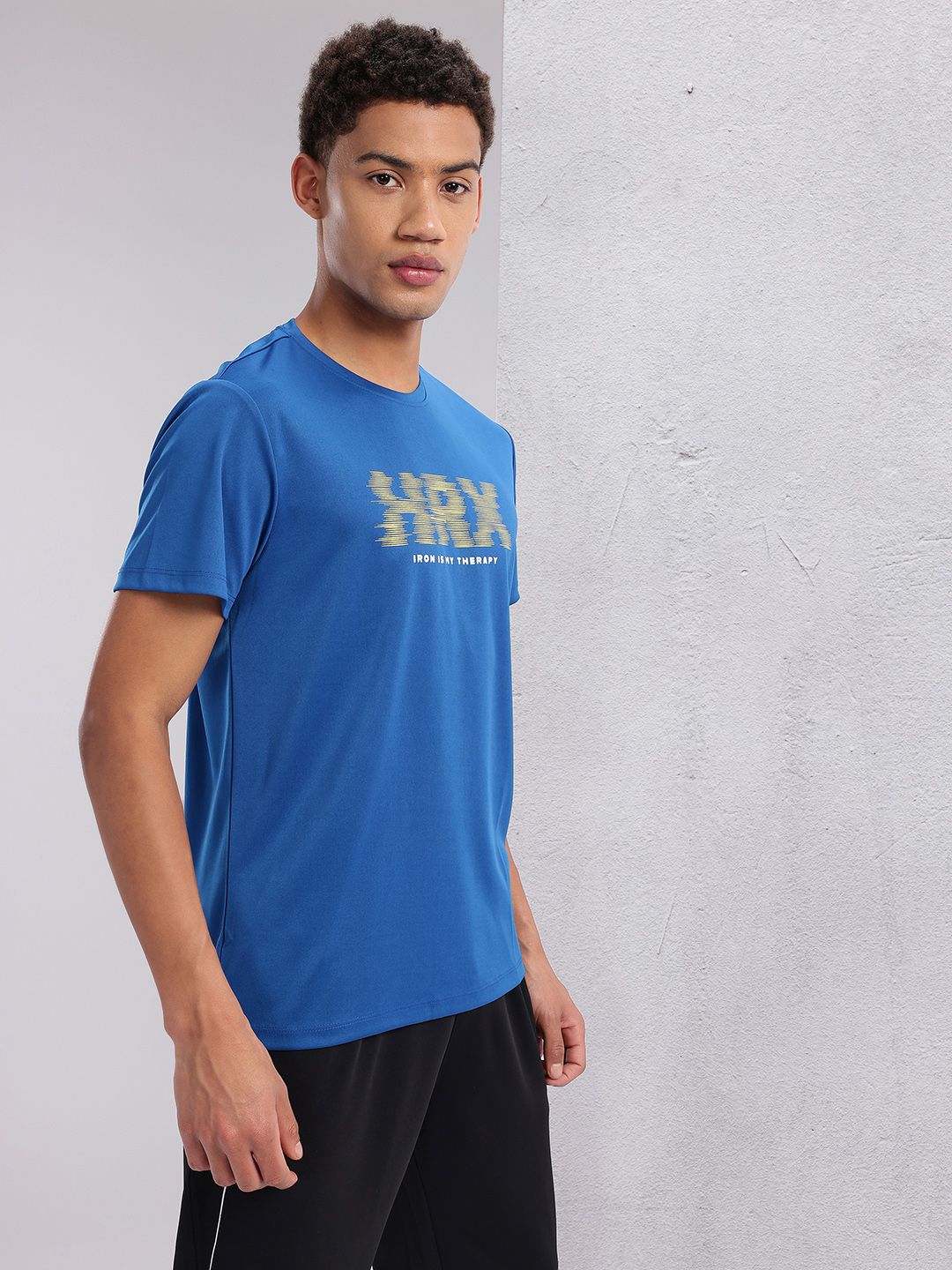 HRX by Hrithik Roshan Couple Collection Brand Logo Printed Rapid-Dry Training T-shirt