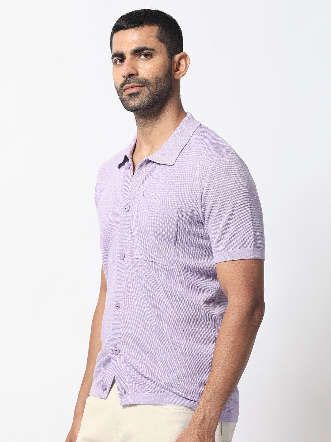 RARE RABBIT Men Boise Spread Collar Slim Fit Cotton Shirt