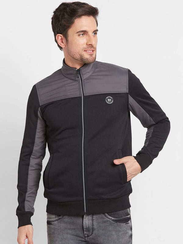 Being Human Men Colourblocked Sporty Jacket with Patchwork