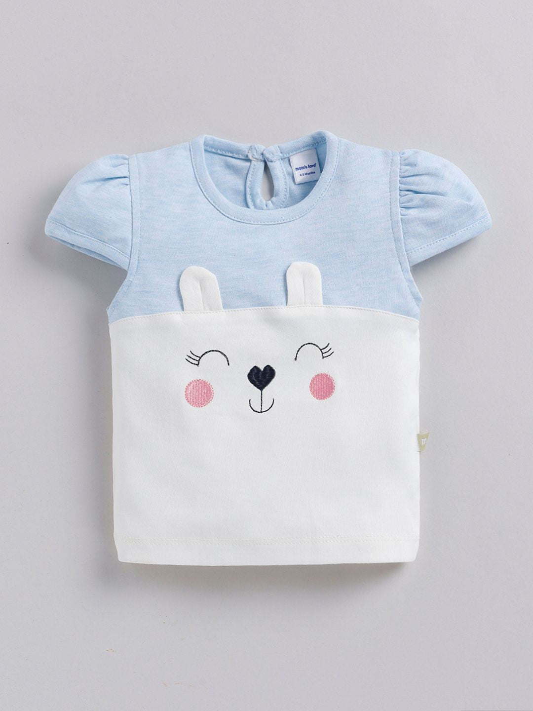 Moms Love Infant Girls Pure Cotton Printed Top with Shorts