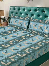 Moda Rapido X KLOTTHE Multicoloured Floral 300 TC King Bedsheet with 2 Pillow Covers