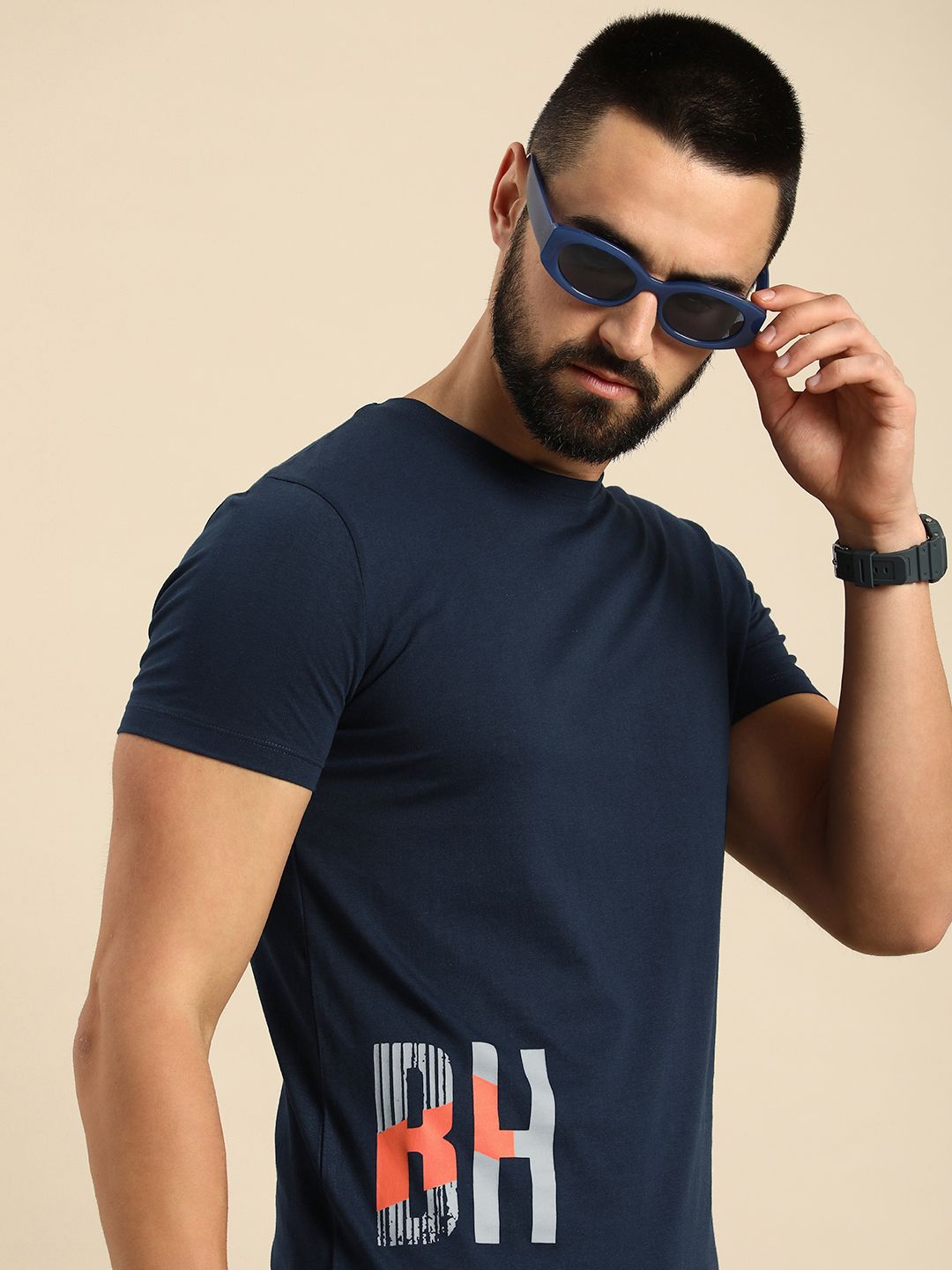 Being Human Pure Cotton Brand Logo Printed Casual T-shirt